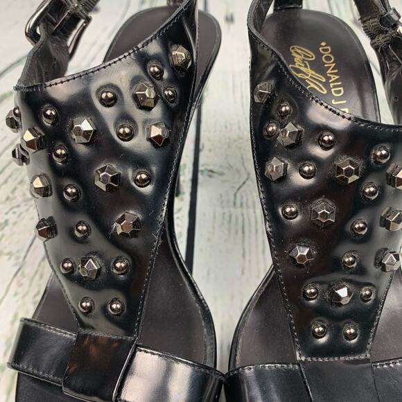 Donald Pliner Nekita Sandal Black Patent Size 6 M - Picture 7 of 8